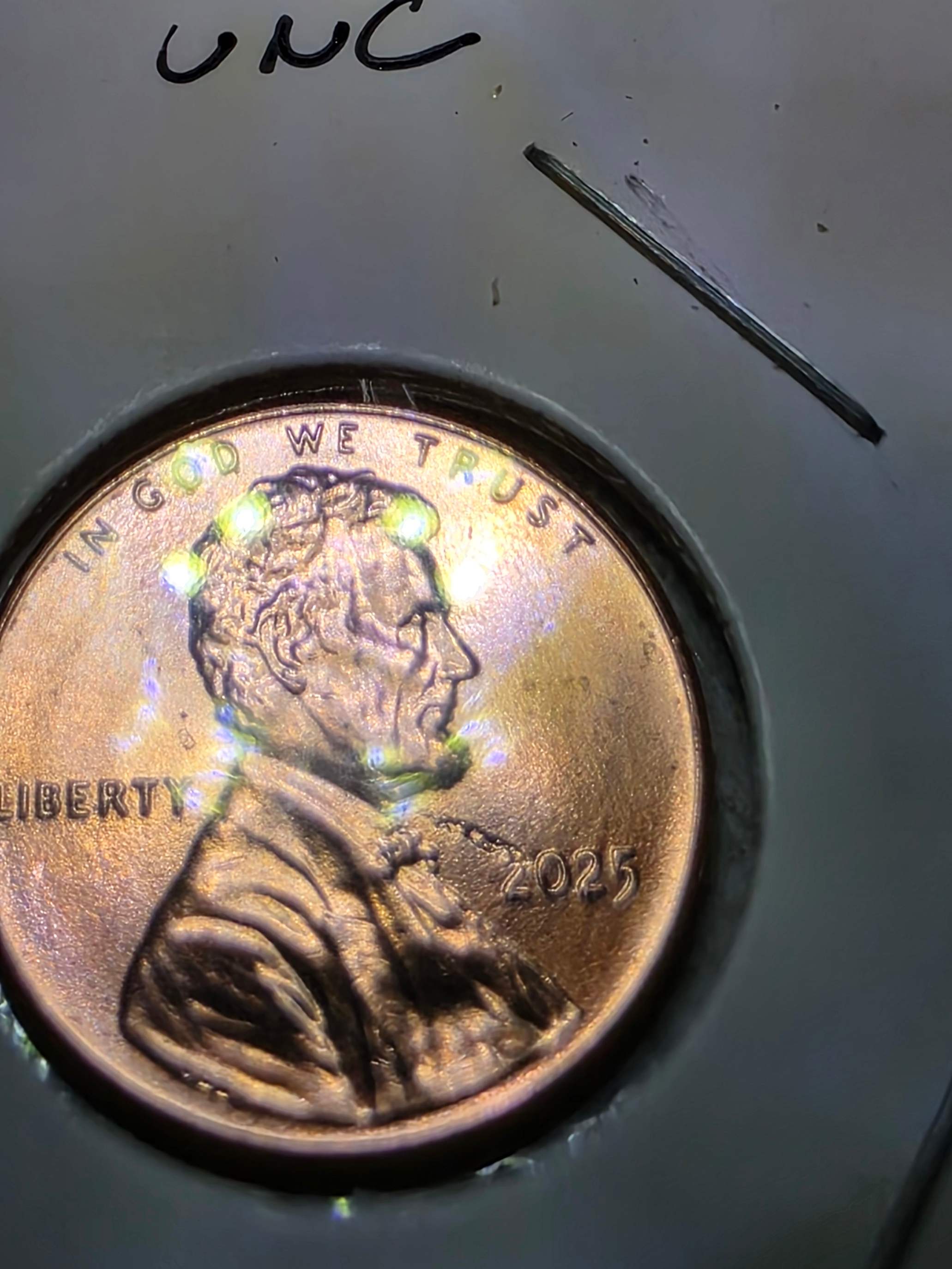2025-P-Penny-From-New-Roll-With-What-I-Think-Are-Cud-Errors.-I-Have-More-Than-1-Of-These.